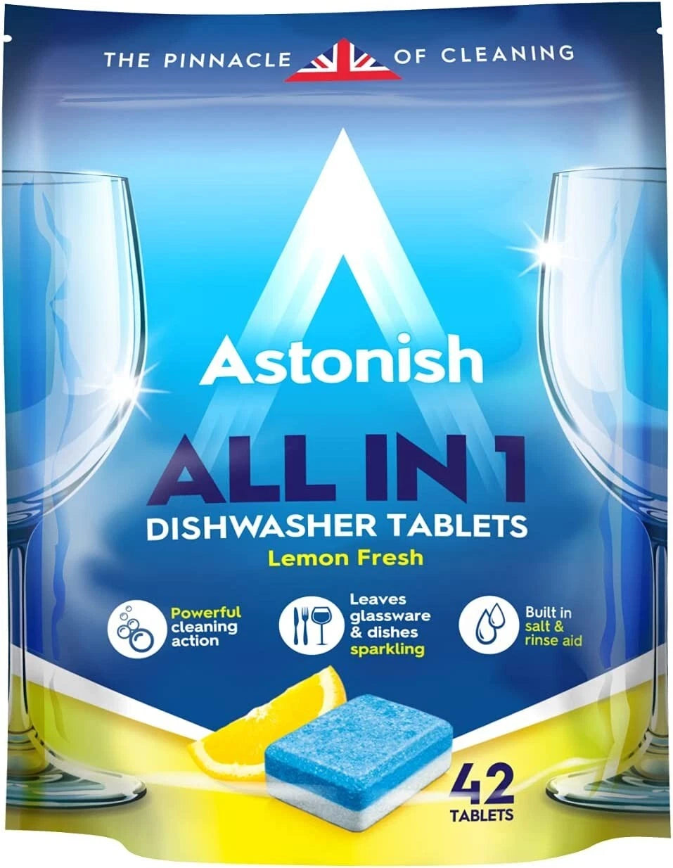Astonish All in 1 Dishwasher Tablets Lemon Fresh 42 Tablets