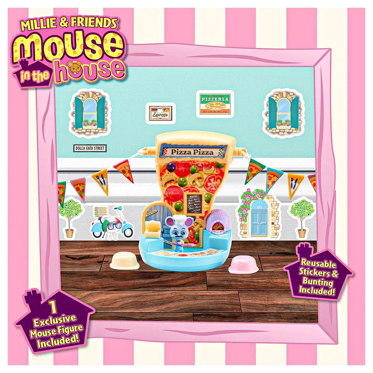 Mouse in House Slice 'O Pie Pizzeria Toy Playset
