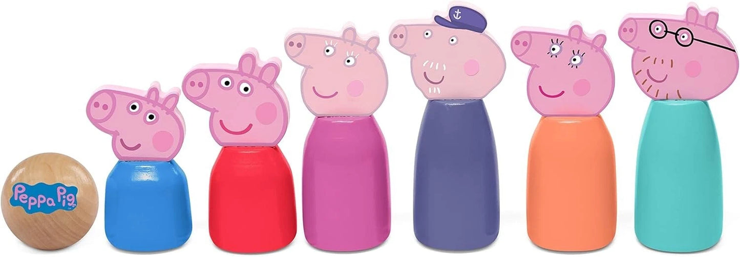 Peppa Pig Wooden Skittles And Ball