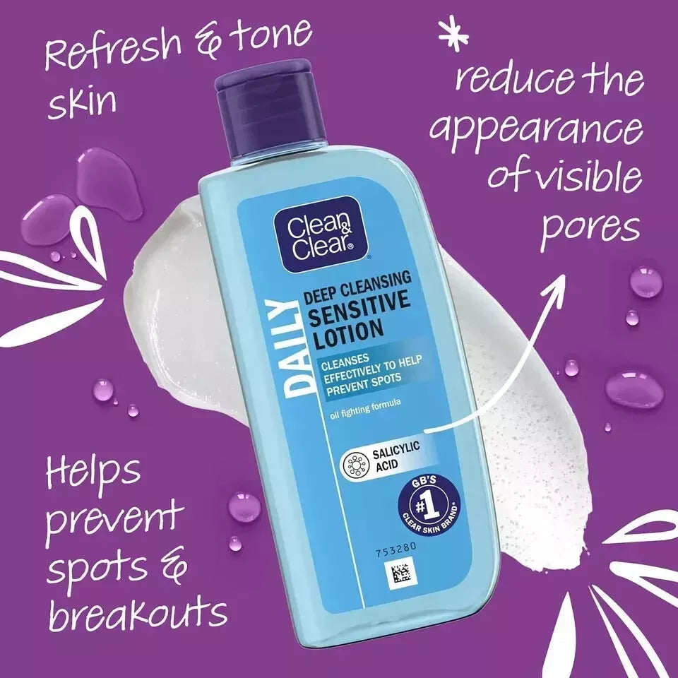 Clean & Clear Deep Cleansing Lotion For Sensitive Skin 200ml (2 Pack)