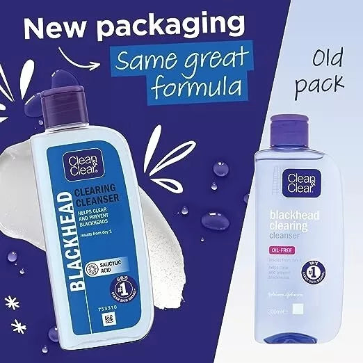 Clean And Clear Blackhead Clearing Oil Free Cleanser 200ml (2 Pack)