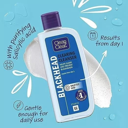 Clean And Clear Blackhead Clearing Oil Free Cleanser 200ml (2 Pack)
