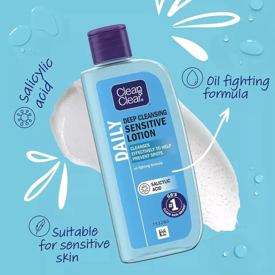 Clean & Clear Deep Cleansing Lotion For Sensitive Skin 200ml (2 Pack)