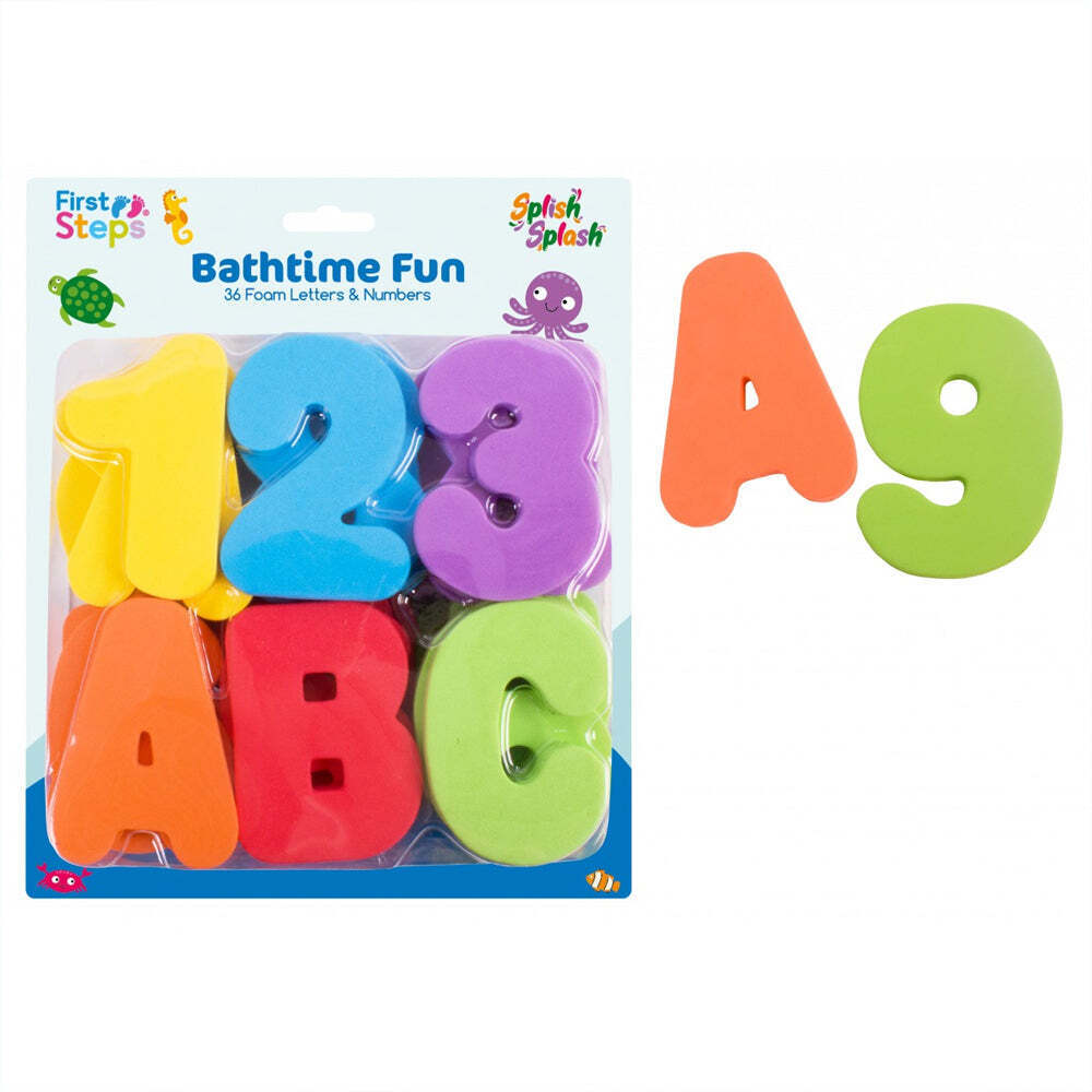 First Steps Bathtime Fun 36 Foam Letters & Numbers