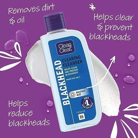 Clean And Clear Blackhead Clearing Oil Free Cleanser 200ml (2 Pack)