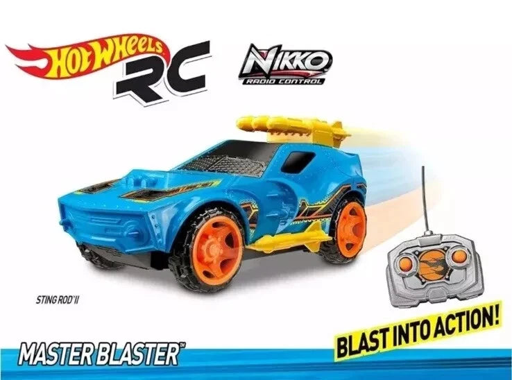 Hot Wheels Nikko RC Master Blaster Sting Rod II Missiles Blue Remote Control Car 6+