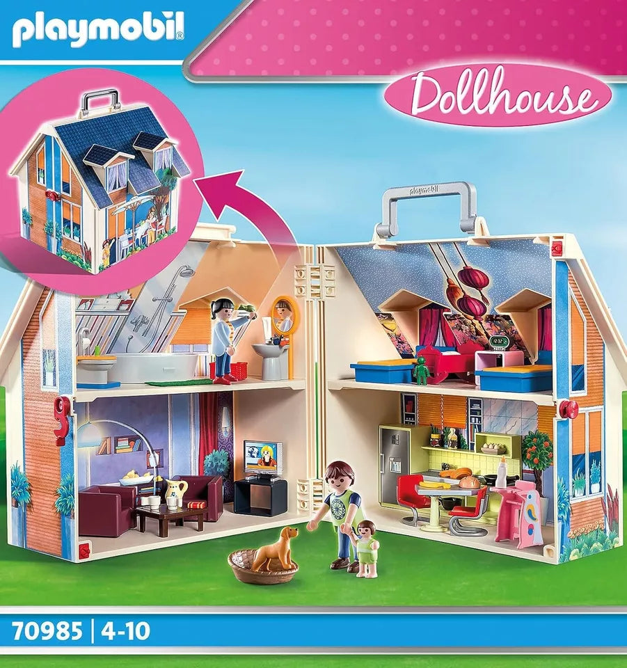 Playmobil 70985 City Life Take Along Dollhouse 64 Pieces