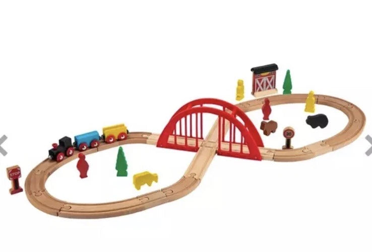 Squirrel Play 35 Piece Wooden Train Set 3+