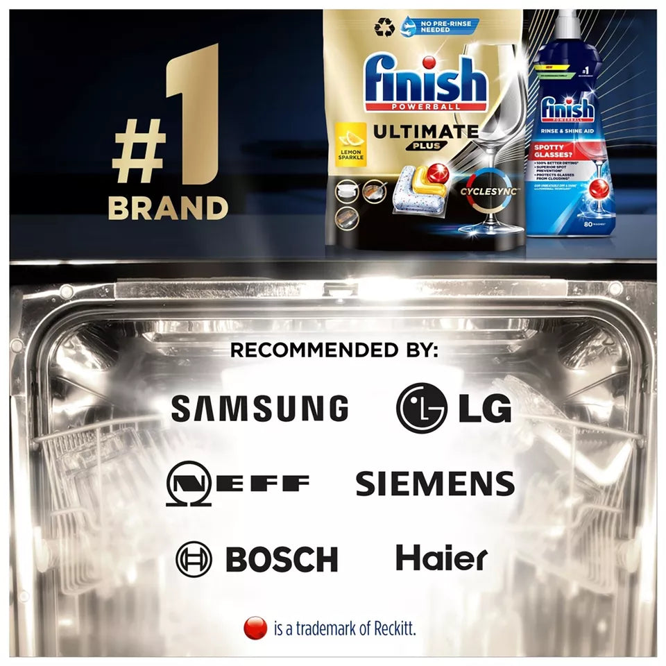 Finish Ultimate Plus Lemon Scented Dishwasher Tablets (70 Tabs)