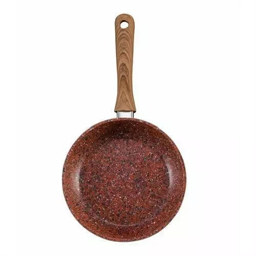 Copper Stone Pans Non-Stick & Hard Wearing with Wood Effect Handle 20cm