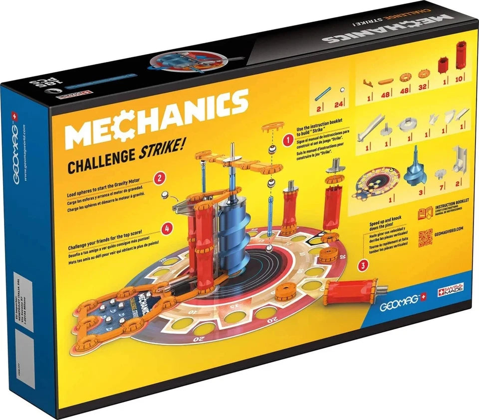 Geomag 777 - Mechanics Challenge Strike! Magnetic Construction 185 Pieces