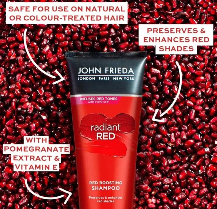John Frieda Radiant Red Boosting Shampoo, Red Boosting Conditioner 250ml