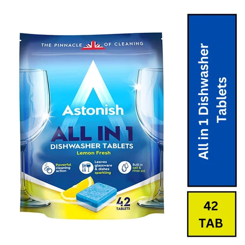 Astonish All in 1 Dishwasher Tablets Lemon Fresh 42 Tablets