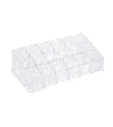 18-Slot Lipstick Makeup Holder Stand Cosmetic Organiser Acrylic