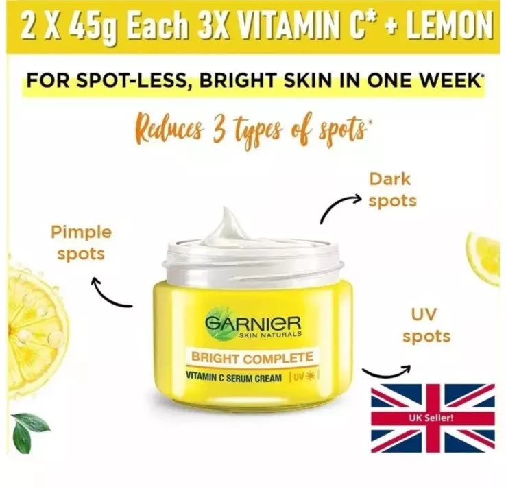 Garnier Vitamin C Brightening Day Cream - 45g (2 Pack)