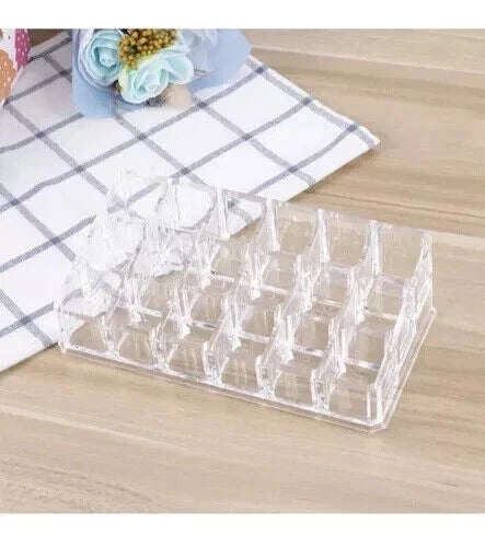 18-Slot Lipstick Makeup Holder Stand Cosmetic Organiser Acrylic