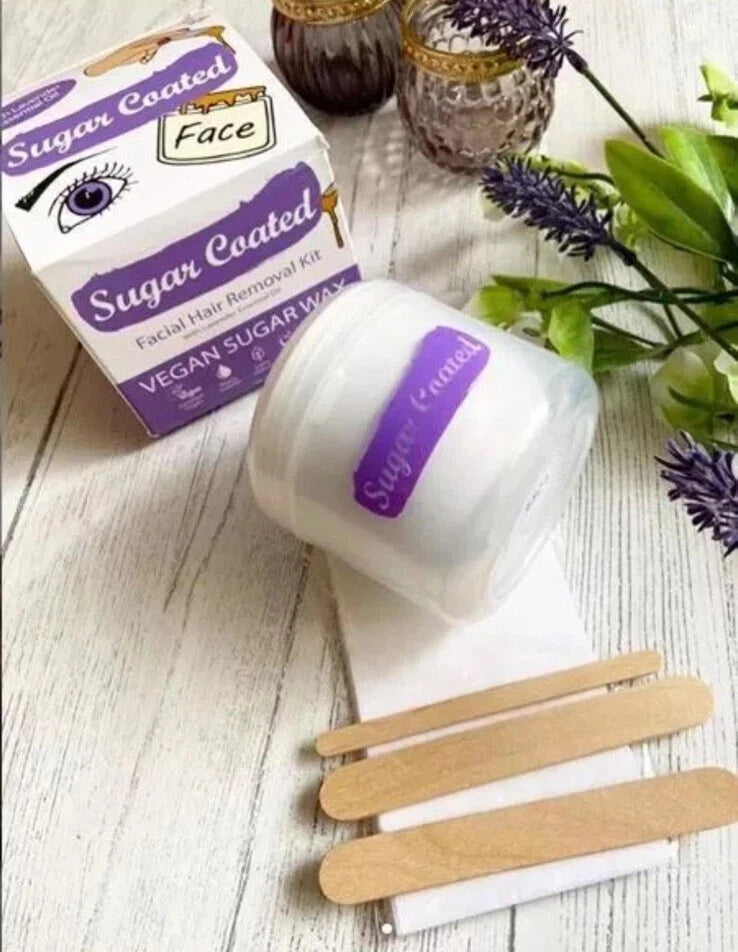 Sugar Coated Vegan Sugar Wax Facial Hair Removal Kit 200g