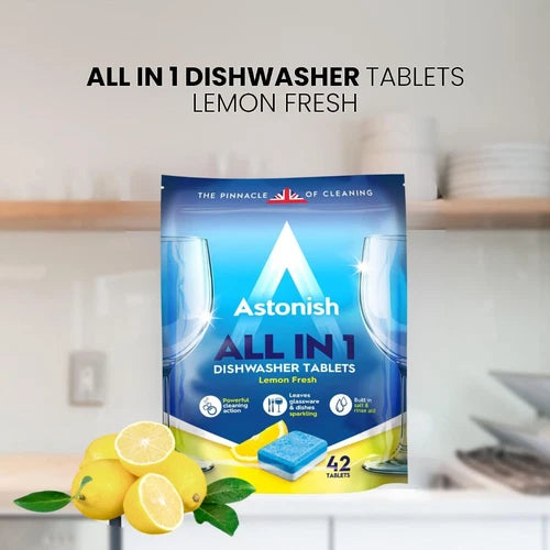 Astonish All in 1 Dishwasher Tablets Lemon Fresh 42 Tablets