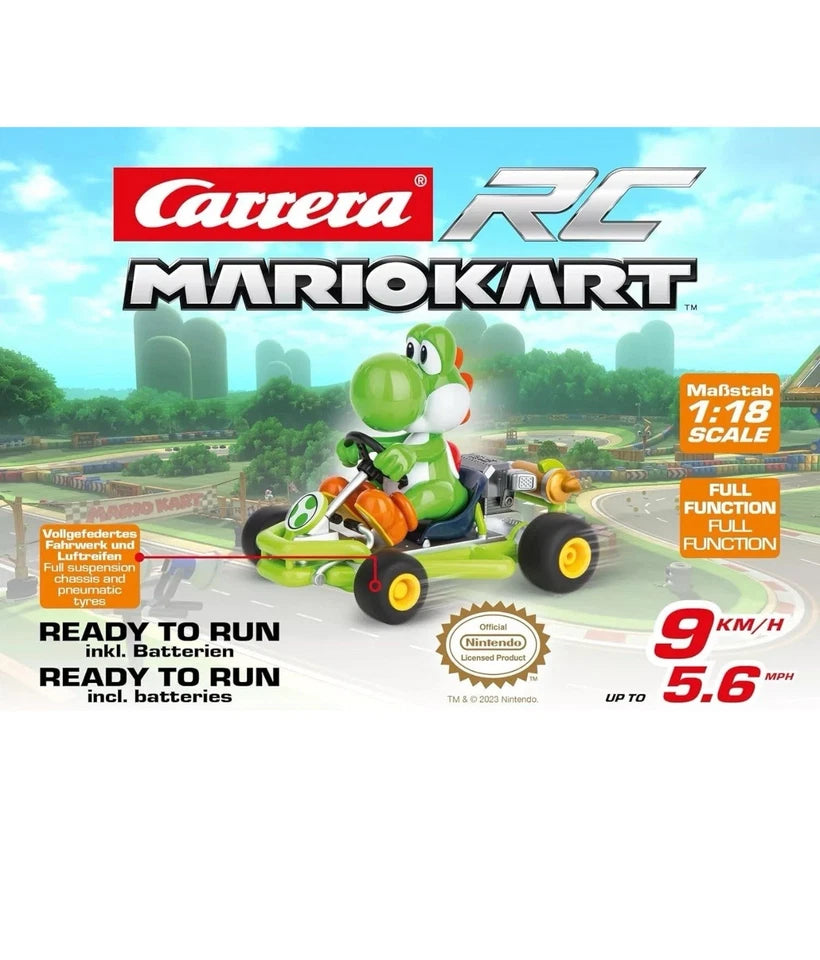 MARIO KART Carrera RC Yoshi Pipe Kart Remote Control Vehicle New Kids Toy Age 6+