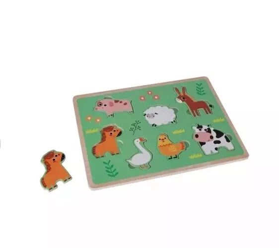 Chad Valley 3 Pack Wooden Puzzles 12m+