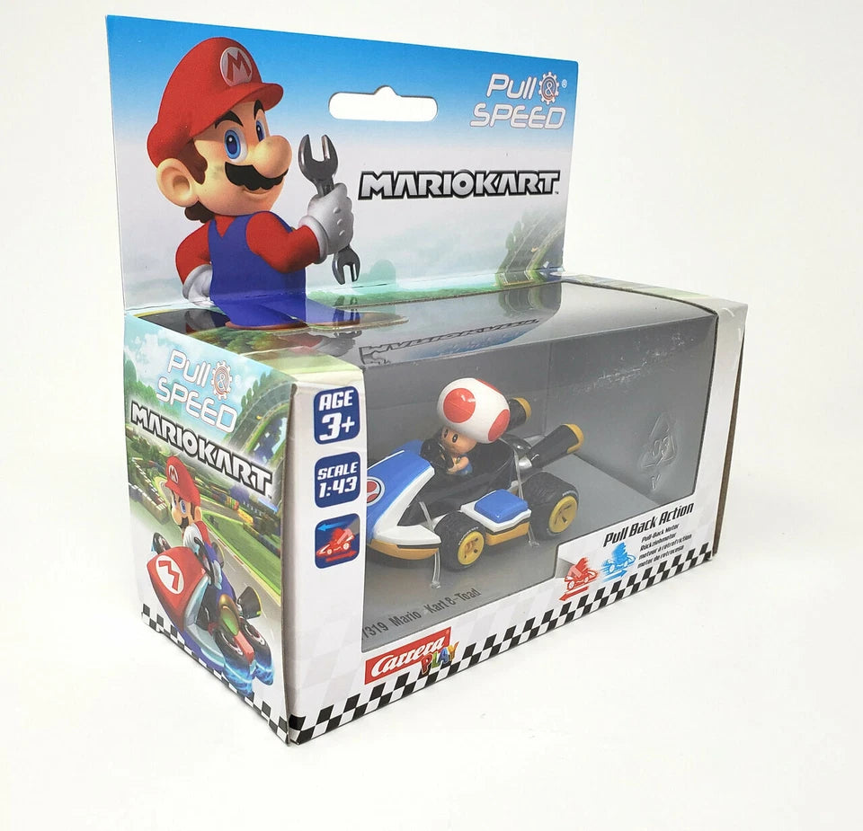 Carrera Pull Back Action Super Mario Kart Toad 3+