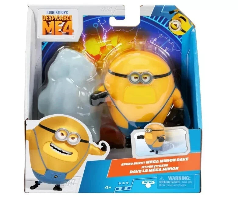 Despicable Me 4 Speed Burst Mega Minion Dave Action Figure 4+