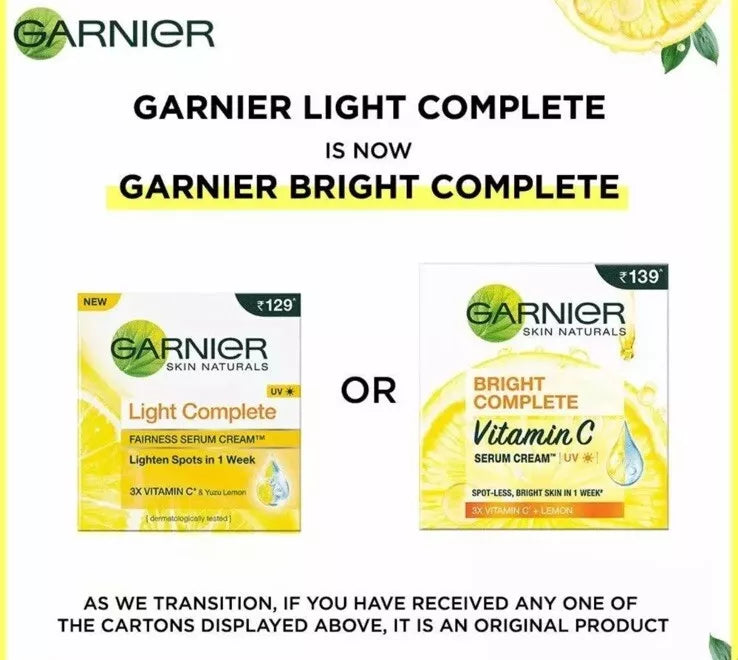 Garnier Vitamin C Brightening Day Cream - 45g (2 Pack)