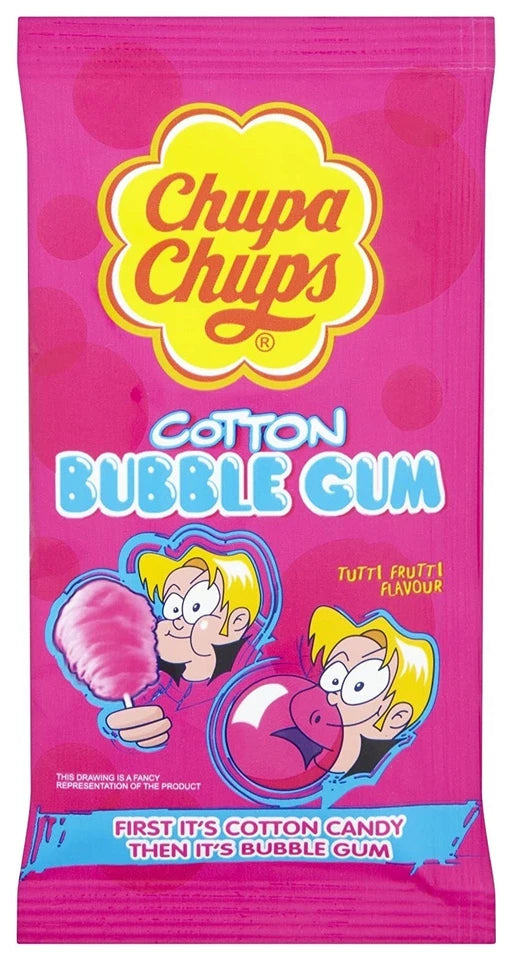 x4 Chupa Chups Cotton Candy Bubble Gum 11g